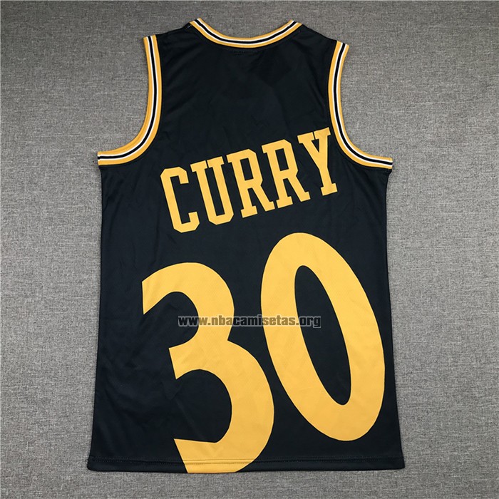 Camiseta Golden State Warriors Stephen Curry NO 30 Mitchell & Ness Big Face Azul